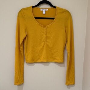 Revamped Mustard Cropped women’s Long Sleeve Top. Plz ck all photos